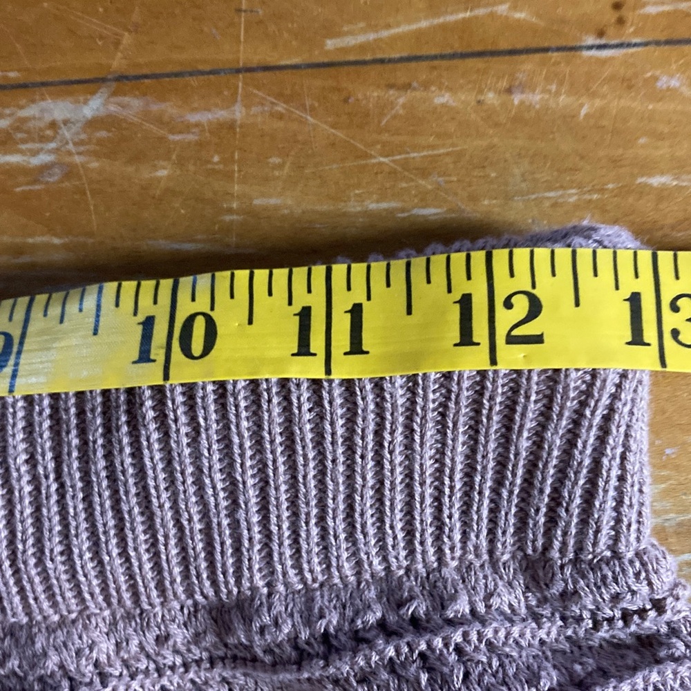 Sincerely Jules Chocolate Brown Textures Chunky Knit Wide Leg Pull On Pants Sz L - Picture 6 of 10